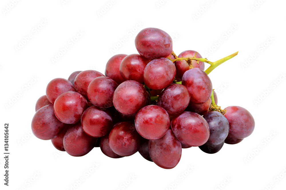 red grape isolated on white