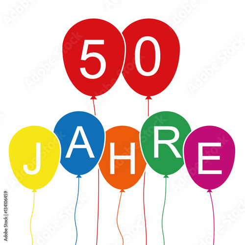 Luftballon Karte 50 Jahre