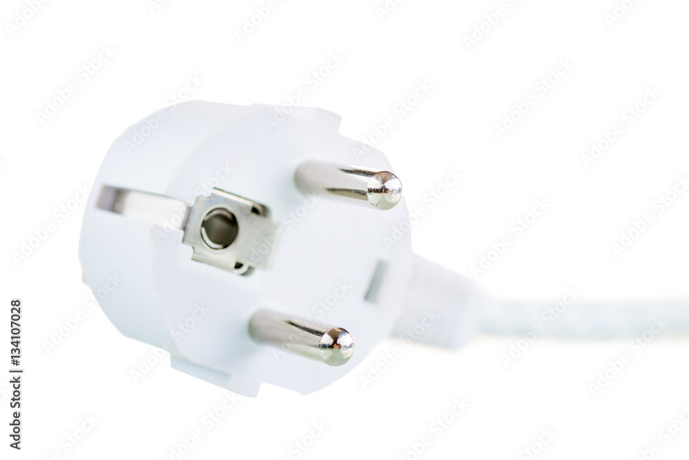 appliance plug closeup on a white background appliance plug closeup on a white background