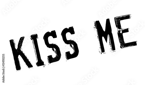 Kiss Me rubber stamp. Grunge design with dust scratches. Effects can be easily removed for a clean, crisp look. Color is easily changed.