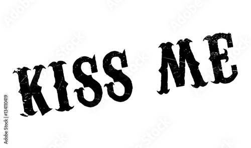 Kiss Me rubber stamp. Grunge design with dust scratches. Effects can be easily removed for a clean, crisp look. Color is easily changed.
