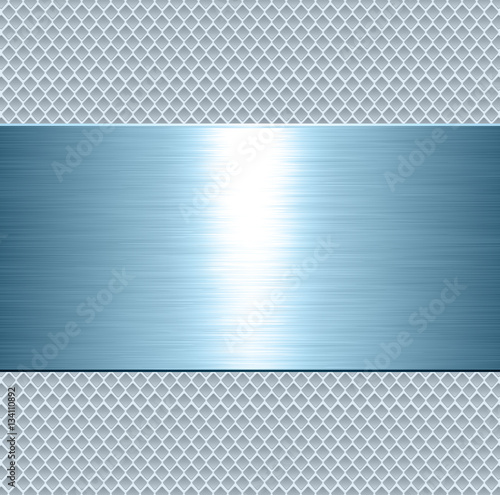 Metallic background, blue metal plate texture 