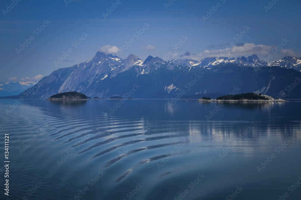 Ripples in the water, picture of water ripples in an Alaskan fjord