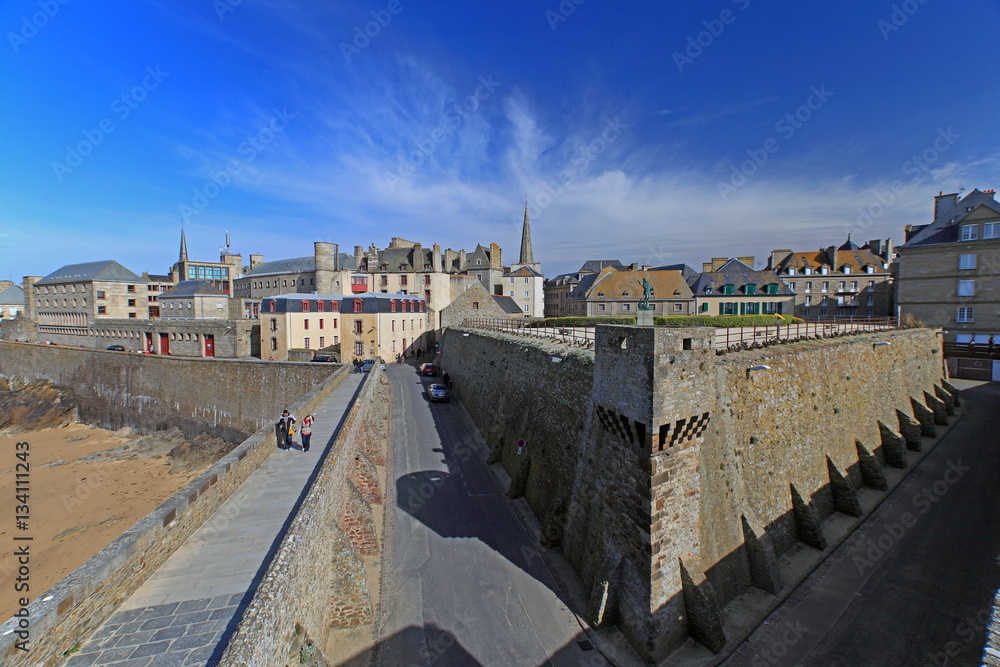 Saint-Malo city wall, Brittany 