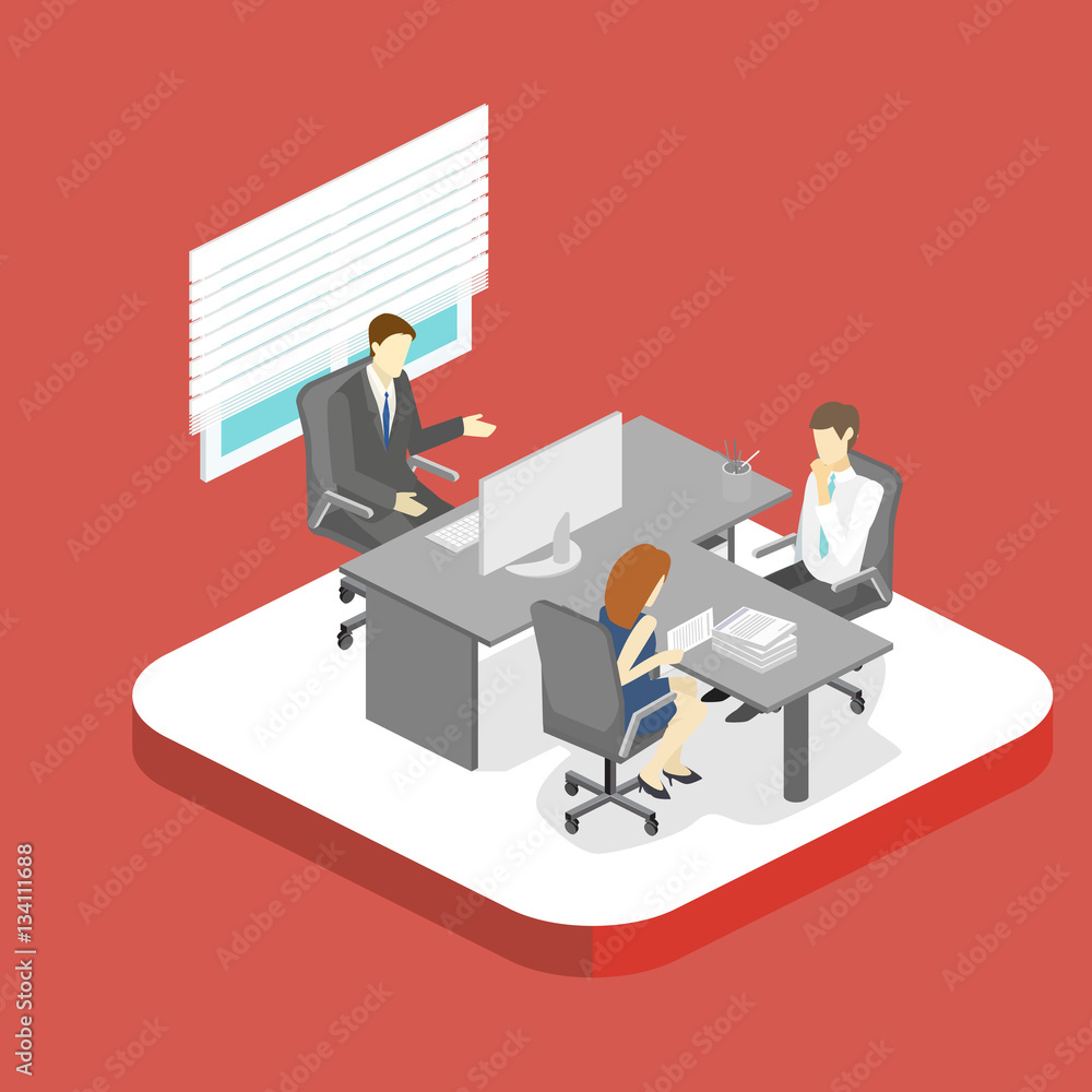 isometric interior of director's office. isometric interior of director's office.