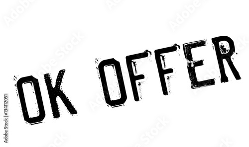Ok Offer rubber stamp. Grunge design with dust scratches. Effects can be easily removed for a clean, crisp look. Color is easily changed.