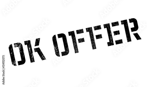 Ok Offer rubber stamp. Grunge design with dust scratches. Effects can be easily removed for a clean, crisp look. Color is easily changed.