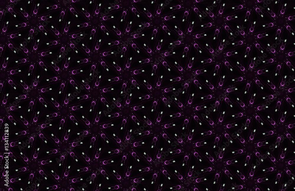 Abstract dark winter background with snowflakes, geometrical seamless pattern on black, grey brown yellow orange maroon red blue green violet pink colored Abstract dark winter background with snowflakes, geometrical seamless pattern on black, grey brown yellow orange maroon red blue green violet pink colored