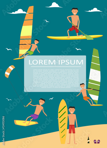 Male surfer riding on waves in sea