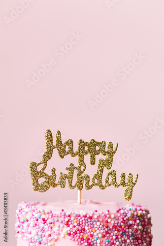 Canvas Print Happy birthday cake