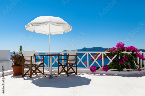 Santorini, Grecja, Oia - Luksusowy Resort z tarasem i pięknym widokiem na morze