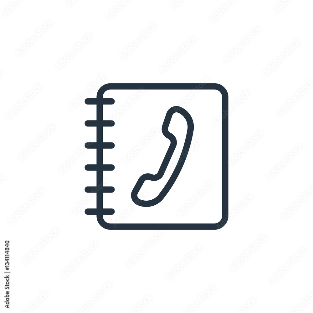 notepad web thin line icon on white background; minimalistic of notepad web thin line icon on white background; minimalistic of