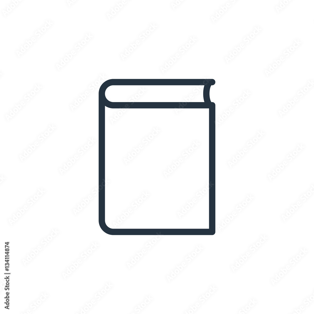 book web thin line icon on white background; minimalistic offic book web thin line icon on white background; minimalistic offic