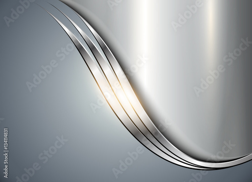 Silver metal background, shiny metallic  plate.