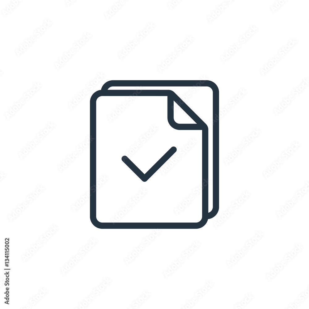 document, paper, blank web thin line icon on white background; document, paper, blank web thin line icon on white background;
