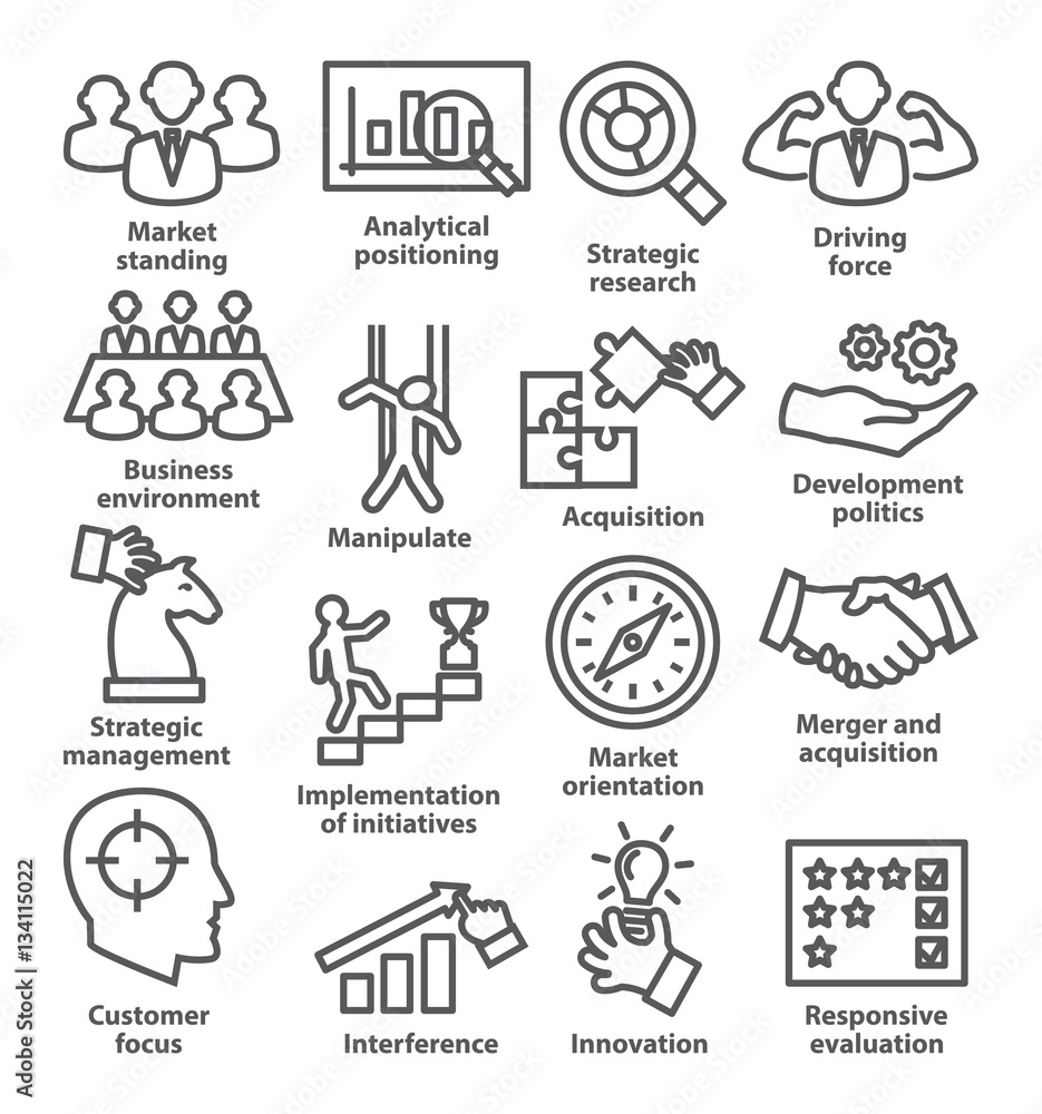 Business management icons in line style. Pack 27. Business management icons in line style. Pack 27.