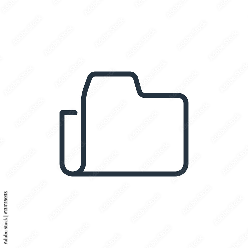 folder web thin line icon on white background; minimalistic off folder web thin line icon on white background; minimalistic off