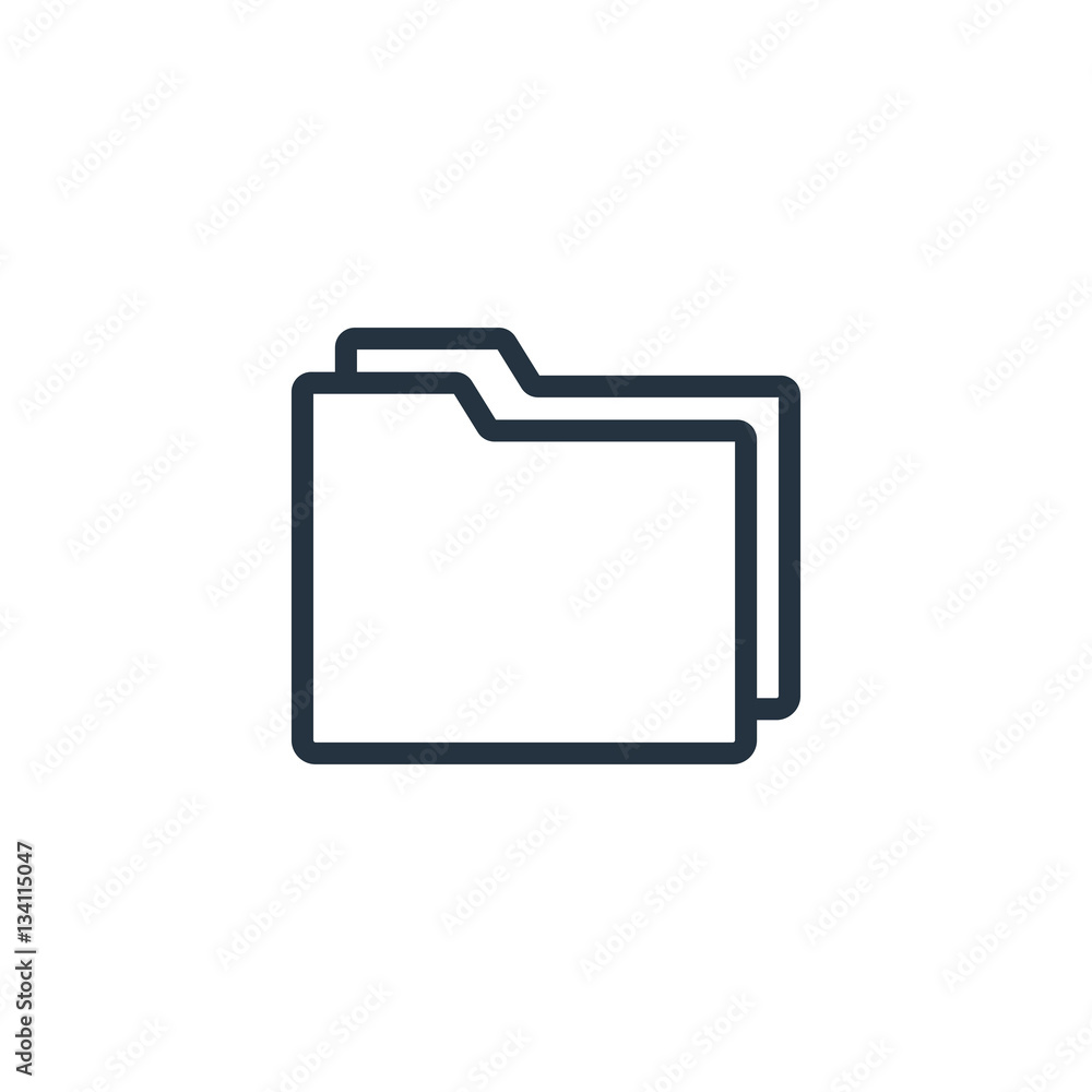 folder web thin line icon on white background; minimalistic off folder web thin line icon on white background; minimalistic off