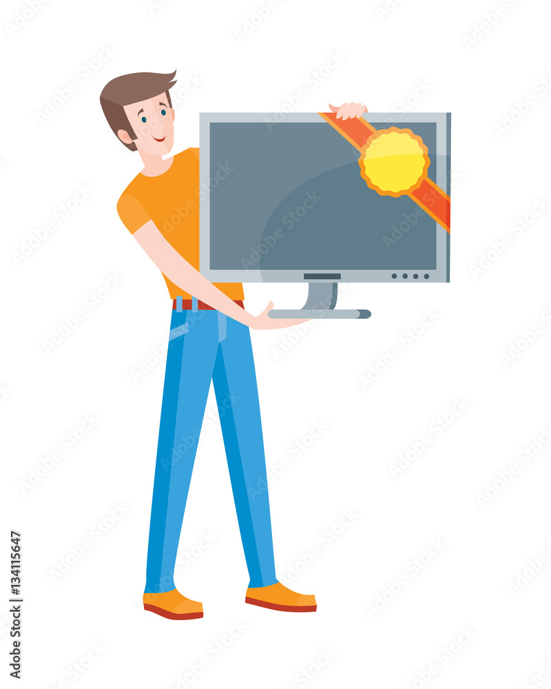 Big Sale in Electronics Store Flat Vector Concept Big Sale in Electronics Store Flat Vector Concept