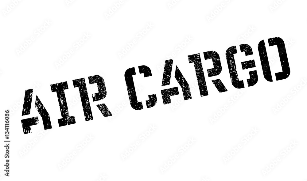 Air Cargo rubber stamp. Grunge design with dust scratches. Effects can be easily removed for a clean, crisp look. Color is easily changed.