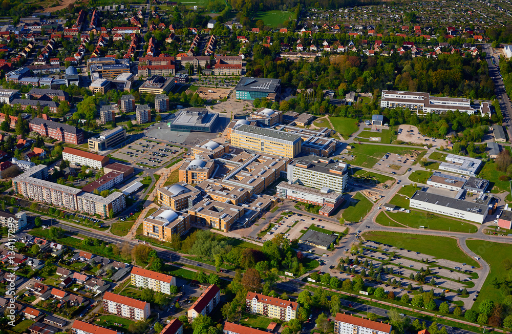 aerial of medicine clinic of Greifswald aerial of medicine clinic of Greifswald