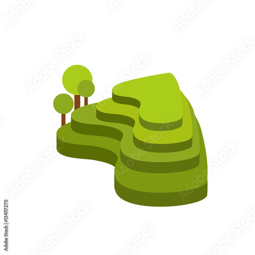 Green rice terraces icon