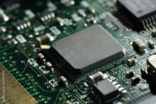 Macro shot of an integrated circuit