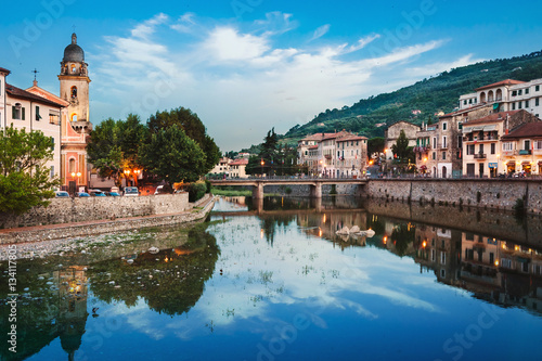 the ancient Italian city Dolceaqua. Liguria.