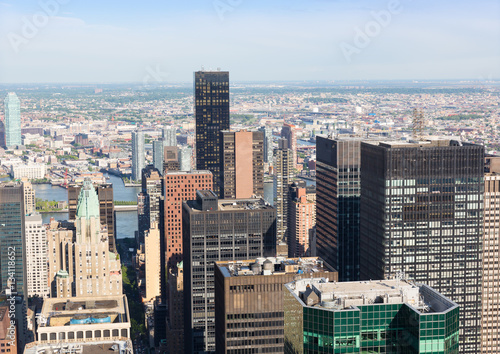 New York City Manhattan midtown aerial view