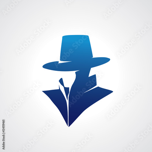 Vector of silhouette detective.
