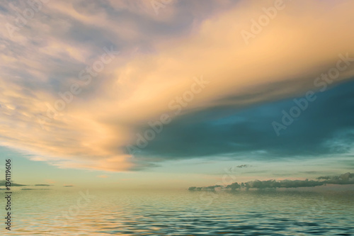 Sunrise in the sea. Summer © sergofan2015
