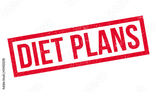 Diet Plans rubber stamp. Grunge design with dust scratches. Effects can be easily removed for a clean, crisp look. Color is easily changed.