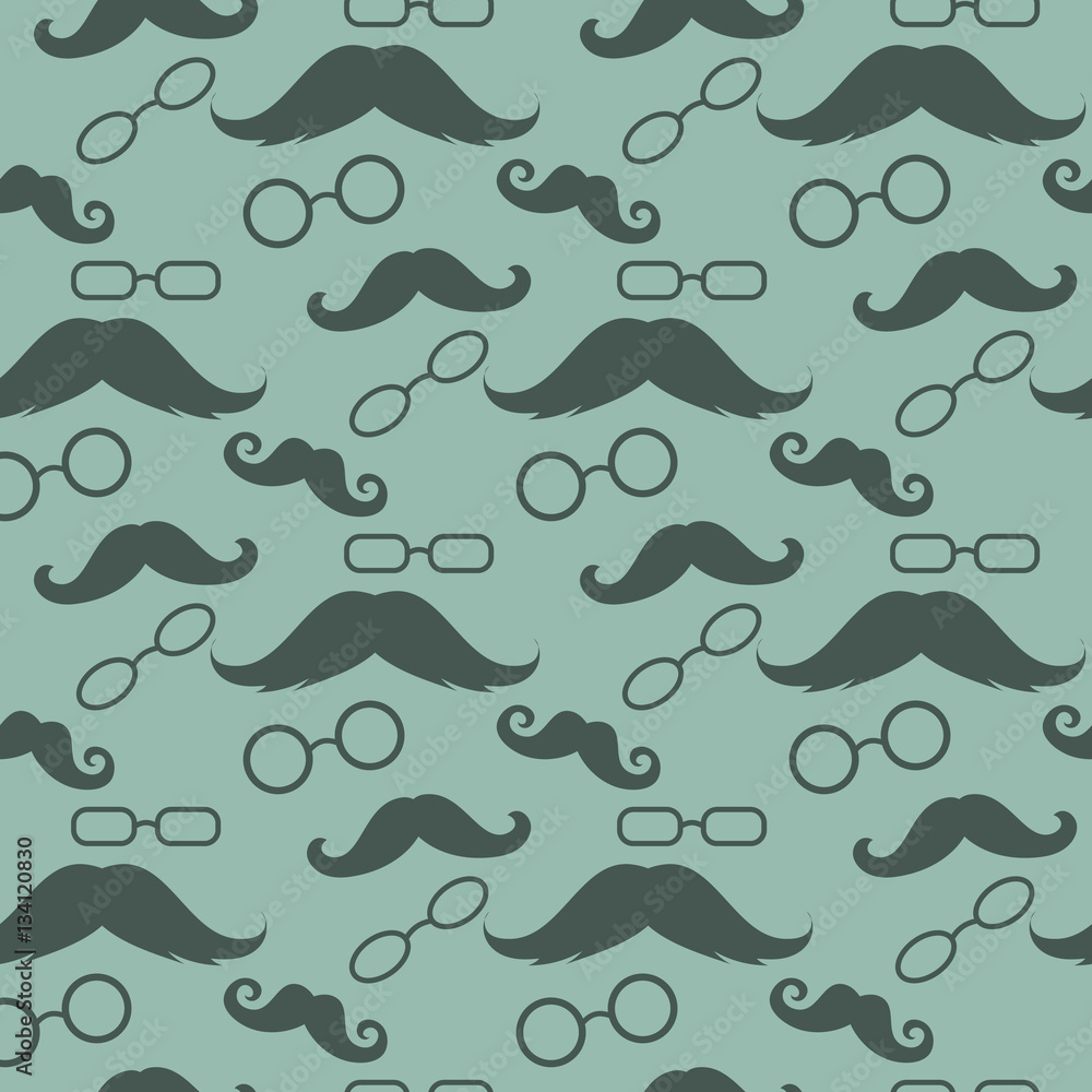 Glasses And Mustaches Pattern Glasses And Mustaches Pattern