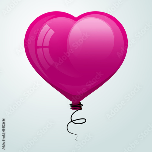 Pink glossy flying balloon 