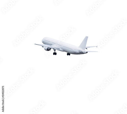 Flugzeug freigestellt im Flug