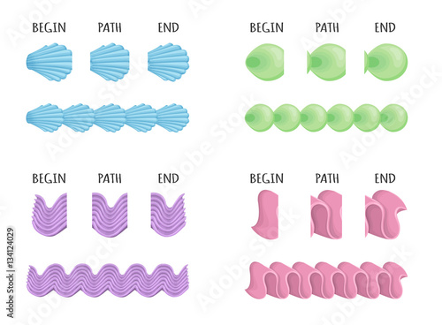cake, pastry and dessert seamless decoration brushes