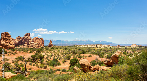 Fotografía Arches National Park landscape in sunny day