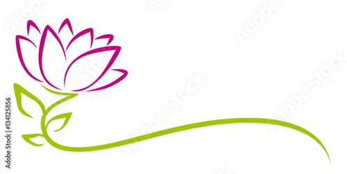 Obraz na plátně Logo purple flower.