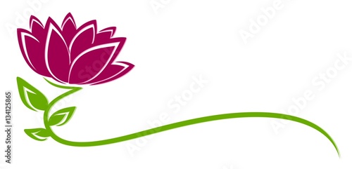 Logo purple flower. 