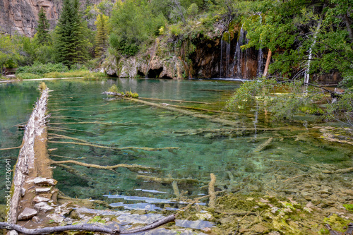 waterfalls and fallen timber logs at Hanging Lake U.S. National Natural Landmark in Glenwood Canyon
White River National Forest, Garfield county, Glenwood Springs, Colorado, USA photo