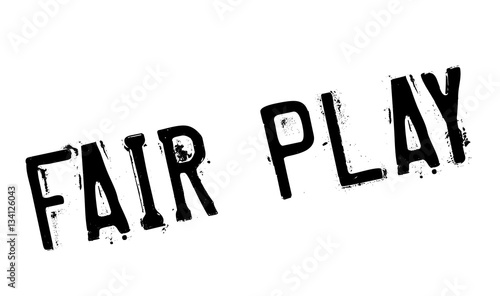 Fair Play rubber stamp. Grunge design with dust scratches. Effects can be easily removed for a clean, crisp look. Color is easily changed.