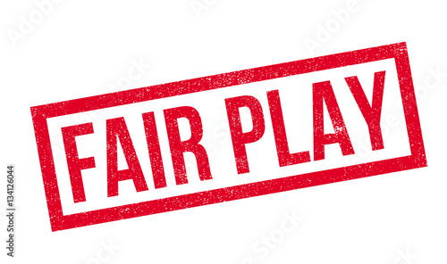 Fair Play rubber stamp. Grunge design with dust scratches. Effects can be easily removed for a clean, crisp look. Color is easily changed.