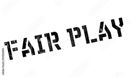 Fair Play rubber stamp. Grunge design with dust scratches. Effects can be easily removed for a clean, crisp look. Color is easily changed.