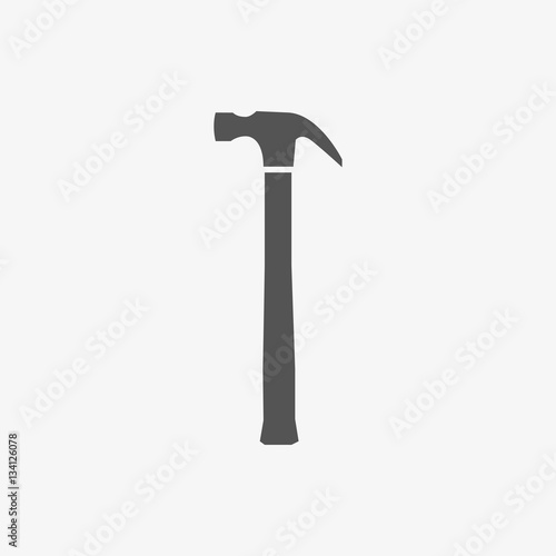 Canvastavla hammer icon stock vector illustration flat design