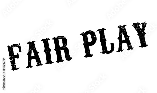 Fair Play rubber stamp. Grunge design with dust scratches. Effects can be easily removed for a clean, crisp look. Color is easily changed.