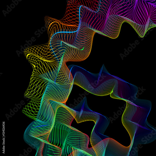 abstract stylized lines  vector