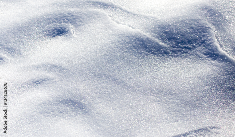 Snow in nature as a background Snow in nature as a background