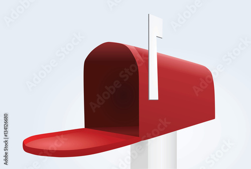 Red post box vector