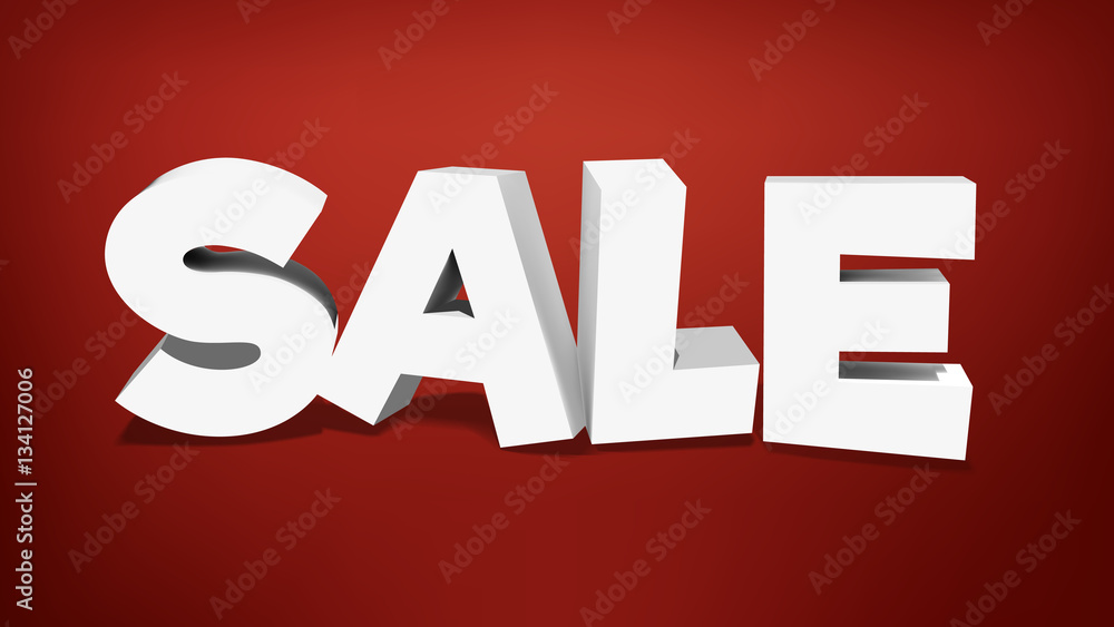 Vector sale inscription in 3d realistic style Vector sale inscription in 3d realistic style