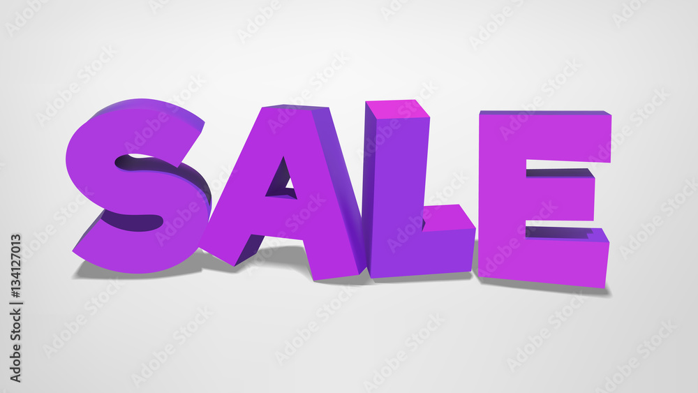 Vector sale inscription in 3d realistic style Vector sale inscription in 3d realistic style